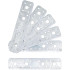 Assortiment de 6 Pattes de Fixation Plates 180x40x2 mm - Acier Résistant - Fixation Solide et Polyvalente - BGS