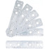 Assortiment de 6 Pattes de Fixation Plates 180x40x2 mm - Acier Résistant - Fixation Solide et Polyvalente - BGS