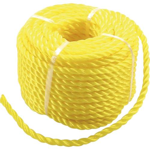 Corde Plastique Universelle 6 mm x 20 m - Jaune - Résistante et Polyvalente - BGS