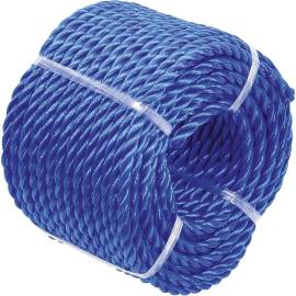 Corde Plastique Universelle 4 mm x 20 m - Bleu - Résistante et Polyvalente, Pro - D-Work