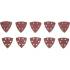 Jeu de Feuilles Abrasives pour Ponceuse Triangulaire 50 pcs 95 x 95 mm - Calibre 40 à 180 - Ponçage Efficace - D-Work