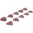 Jeu de Feuilles Abrasives pour Ponceuse Triangulaire 50 pcs 95 x 95 mm - Calibre 40 à 180 - Ponçage Efficace - D-Work