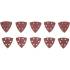 Jeu de Feuilles Abrasives pour Ponceuse Triangulaire 50 pcs 95 x 95 mm - Calibre 40 à 180 - Ponçage Efficace - D-Work