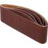 Jeu de Bandes à Poncer 5 pcs 75 x 533 mm - K40, 60, 80, 120, 240 - Compatible Ponceuses à Bande - Ponçage Efficace - D-Work