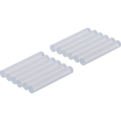 Bâtonnets de Colle Chaude 12 Pièces Ø7,5 mm x 50 mm - Transparent, Polyamide - Collage Rapide et Précis - BGS