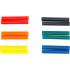 Bâtonnets de Colle Chaude Multicolores Ø7,5 mm x 50 mm - Lot de 12 Pièces - Adhérence Rapide et Polyvalente - BGS