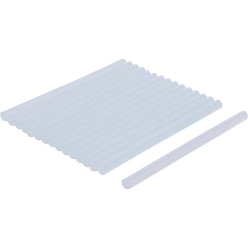 Bâtonnets de Colle Chaude 16 pcs D.11 mm x 200 mm - Transparent - Fixation Rapide et Pratique, Plastique - D-Work