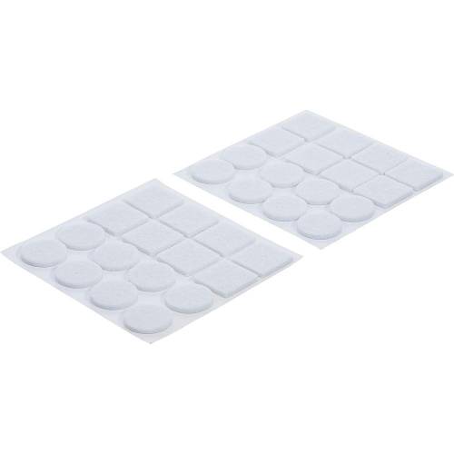 Jeu de Protections Antidérapants 32 pcs - Blanc, 11,5 x 0,9 x 17,9 cm - Sécurité et Stabilité Améliorées - D-Work