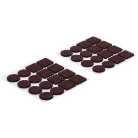 Jeu de Protections Antidérapants Marrons - 32 pcs - Sécurité et Stabilité - Caoutchouc - D-Work