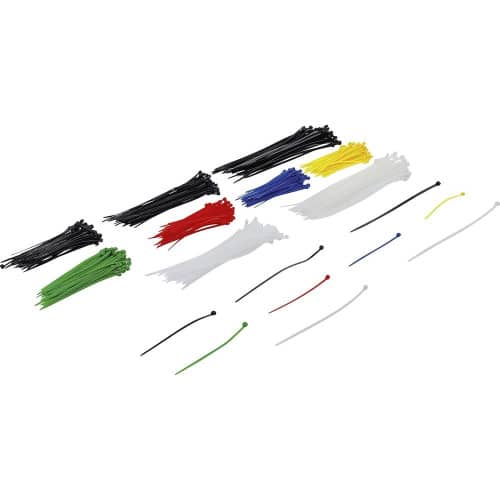 Assortiment de Colliers Plastique Multicolore - 450 Pièces 100-150-200 mm - Résistants et Polyvalents - BGS
