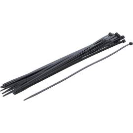 Assortiment de Colliers Plastique Noir 7,6 x 500 mm - Lot de 20 Pièces - Fixation Pratique et Résistante - BGS