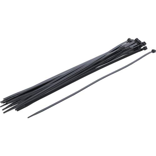 Assortiment de Colliers Plastique Noir 7,6 x 500 mm - Lot de 20 pcs - Fixation Pratique et Résistante - D-Work