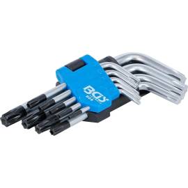 Jeu de Clés Allen Courtes Profil T Torx 9 pcs T10-T50 - Acier Résistant - Précision et Durabilité - D-Work