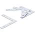 Équerre L 4 pcs 75 x 75 x 12 mm - Acier Résistant - Fixation et Maintien Fiables - D-Work