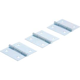 Jeu de Charnières 50x50 mm - 3 Pièces - Acier, Résistantes et Pratiques - BGS