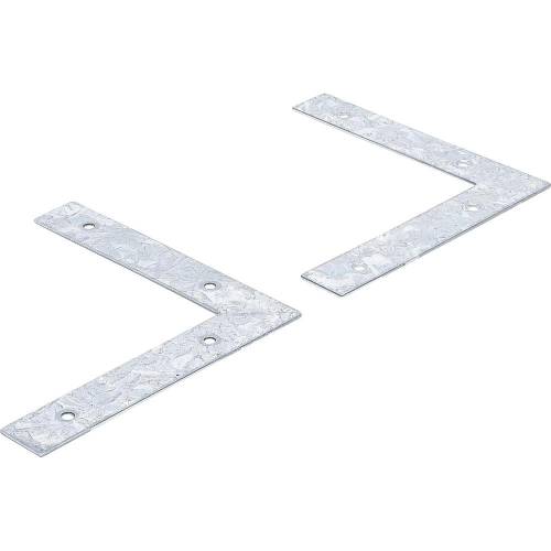 Équerre L 2 pcs 150 x 150 x 25 mm - Acier, Résistante et Pratique - D-Work