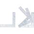 Équerre L 4 pcs 100 x 100 x 15 mm - Acier Résistant - Fixation et Support Fiables - D-Work