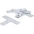 Équerre en T 4 Pièces 70x50x16 mm - Acier Résistant - Assemblage Précis et Stable - BGS