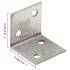 Équerre L 2 pcs 150 x 150 x 25 mm - Acier, Résistante et Pratique - D-Work