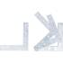 Équerre L 4 pcs 100 x 100 x 15 mm - Acier Résistant - Fixation et Support Fiables - D-Work