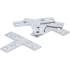 Équerre en T 4 pcs 70 x 50 x 16 mm - Acier Résistant - Assemblage Précis et Stable - D-Work