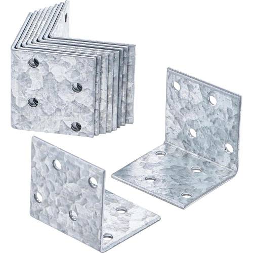 Connecteur d'Angle 10 pcs 40 x 40 x 40 mm - Résistant et Pratique pour Assemblage, Acier - D-Work