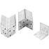 Connecteur d’Angle 50 Pièces 40x40x40x2 mm - Acier, Pack Économie - Assemblage Solide et Pratique - BGS