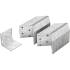 Connecteur d'Angle 50 pcs 40 x 40 x 40 x 2 mm - Acier, Pack Économie - Assemblage Solide et Pratique - D-Work