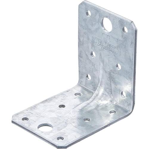 Connecteur d'Angle 25 pcs 70 x 70 x 55 x 2,5 mm - Renforcé avec Bourrelet - Pack Économie, Acier - D-Work