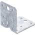 Connecteur d'Angle 25 pcs 70 x 70 x 55 x 2,5 mm - Renforcé avec Bourrelet - Pack Économie, Acier - D-Work
