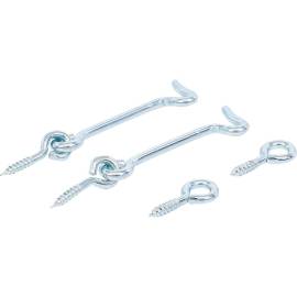Crochet Tempête 4 x 80 mm - 2 Pièces - Acier Résistant - Fixation Sécurisée - BGS