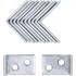 Jeu d Équerres pour Chaise 12 pcs 25 x 25 x 15 mm - Acier Résistant - Renforcement et Stabilité - D-Work
