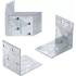 Connecteur d Angle avec Bourrelet 105 x 105 x 90 x 3 mm - Renforcé pour Assemblage Solide, Acier - D-Work