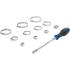 Assortiment de 111 Colliers Inoxydables - Sur Tableau - Résistants et Durables, Acier, Pro - D-Work