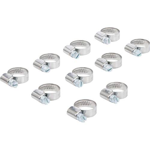 Colliers Inoxydables 12 x 20 mm - Lot de 10 Pièces - Résistants et Durables - BGS