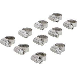 Colliers Inoxydables 10 x 16 mm - Lot de 10 Pièces - Résistants et Durables - - BGS
