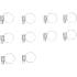 Colliers Inoxydables 16 x 25 mm - Lot de 10 pcs - Résistants et Durables, Acier - D-Work