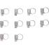 Colliers Inoxydables 10 x 16 mm - Lot de 10 Pièces - Résistants et Durables - - BGS
