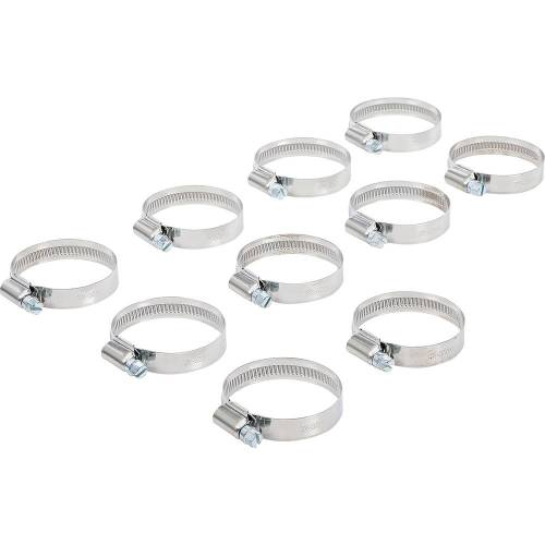 Lot de 10 Colliers Inoxydables 32 x 50 mm - Résistants et Durables, Acier, 10 pcs - D-Work
