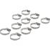 Lot de 10 Colliers Inoxydables 25 x 40 mm - Résistants et Durables - Acier, 10 pcs - D-Work