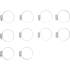 Lot de 10 Colliers Inoxydables 32 x 50 mm - Résistants et Durables - BGS