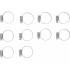 Lot de 10 Colliers Inoxydables 25x40 mm - Résistants et Durables - - BGS