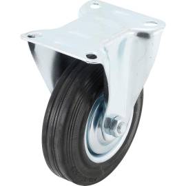 Roue Fixe avec Socle à Visser Ø125 mm - Résistante et Pratique pour Mobilier et Équipements - BGS