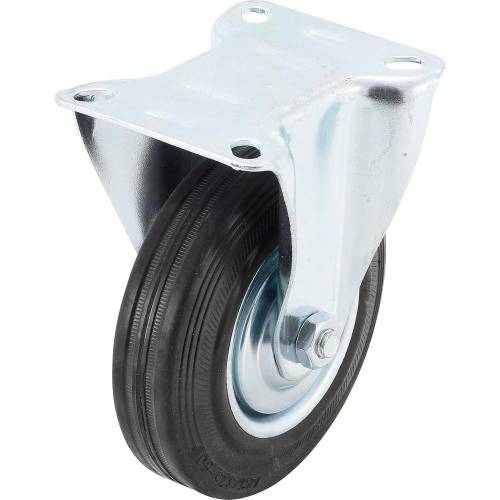 Roue Fixe avec Socle à Visser Ø125 mm - Résistante et Pratique pour Mobilier et Équipements - BGS