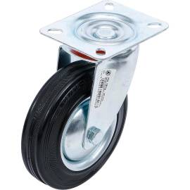 Roulette de Direction Ø125 mm - Socle à Visser - Robuste et Maniable - BGS