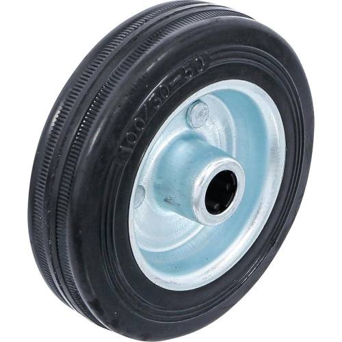 Roue Pleine en Caoutchouc Ø100 mm - Jantes en Acier - Résistante et Durable - BGS