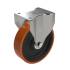 Roue Fixe avec Socle à Visser D.125 mm - Résistante et Pratique pour Mobilier et Équipements, Acier - D-Work
