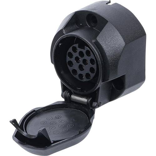 Prise Femelle Remorque 13 Pôles - Compacte 12x5.9x14.8 cm - Connectique Fiable et Durable - BGS