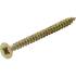 Vis Multifonctions Cruciforme PZ2 4 x 50 mm - Lot de 125 pcs - Acier Résistant et Polyvalent, Plastique - D-Work