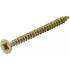 Vis Multifonctions Cruciforme PZ2 4 x 50 mm - Lot de 125 pcs - Acier Résistant et Polyvalent, Plastique - D-Work